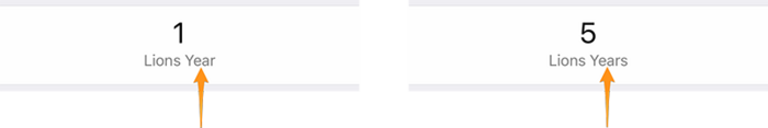 Singular and plural form