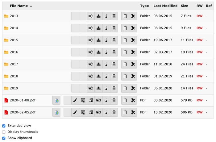 Suggested folder structure