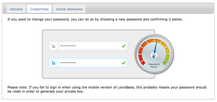 Progress meter to check quality of your password