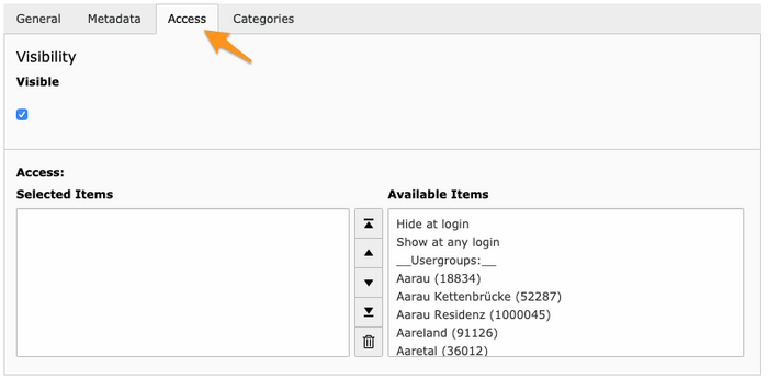 Restrictions to access documents