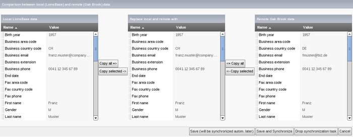 Synchronization conflicts