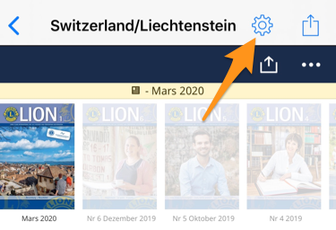 Auswahl eines anderen Landes für das LION-Magazin