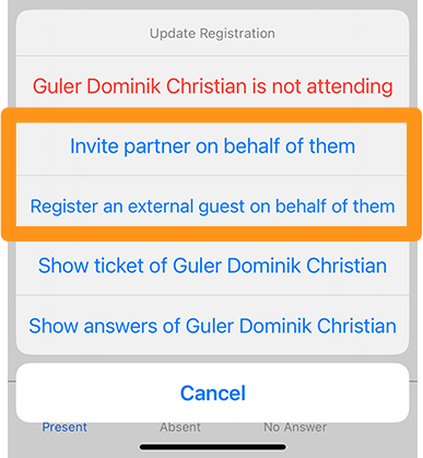 Inviting Others On Behalf of a Participant