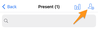 Toolbar icon to add participants to an event