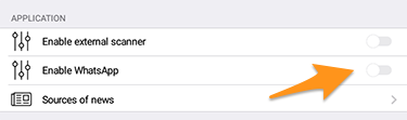 Disable link to WhatsApp