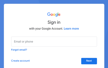 Sign in with your Google Account