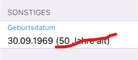Do not show the age of a member