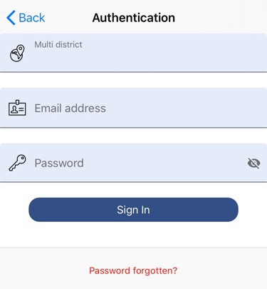 Authentication form