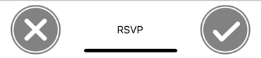RSVP buttons to tell the organiser if you are attending the event or not