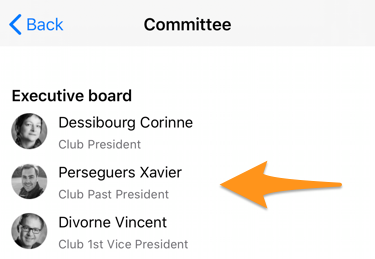 Committee of a club