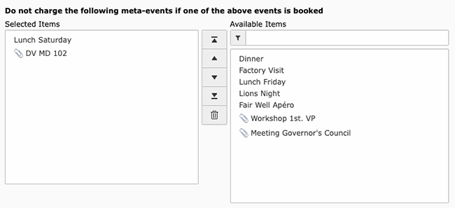 Do not charge the following meta-events