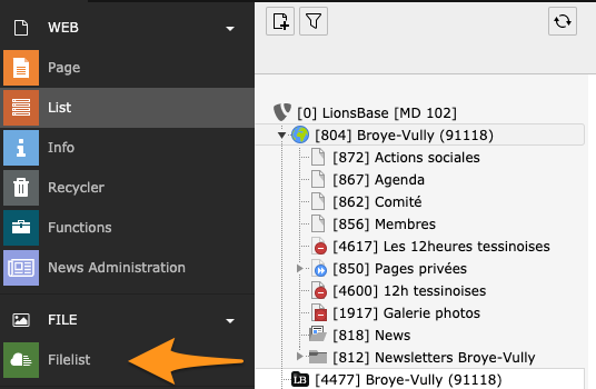 Module File > Filelist