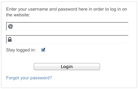 The authentication form to access the LionsBase Intranet