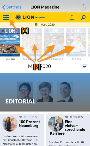 Digimag in the LionsBase mobile application