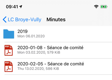 Minute in the LionsBase mobile application