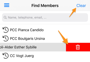Recently visited member profiles