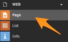 Module Web > Page