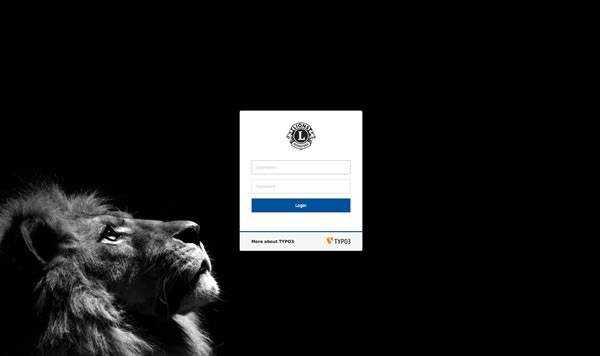 The management website authentication screen