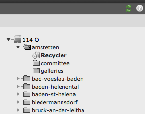 Hierarchy of directories