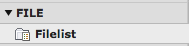 Module File > Filelist