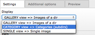 Creating mini-galleries