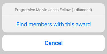 Find other members with a given award