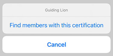 Find other members with a given certification