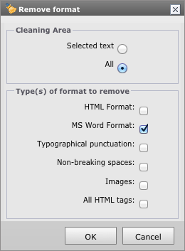 Remove Format Wizard