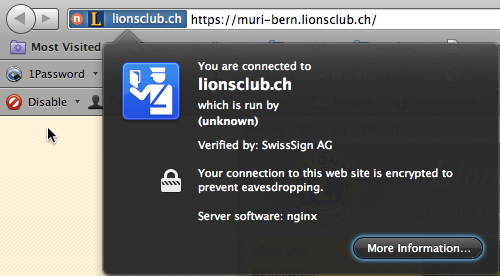 SSL certificate for all LionsBase websites