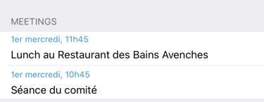 Réunions