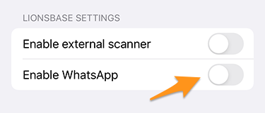 Disattivare il collegamento a WhatsApp