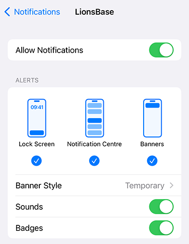 Abilitazione delle notifiche