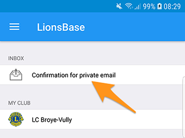 Uw inbox met lopende operaties