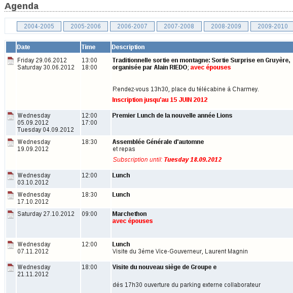 Manage Events